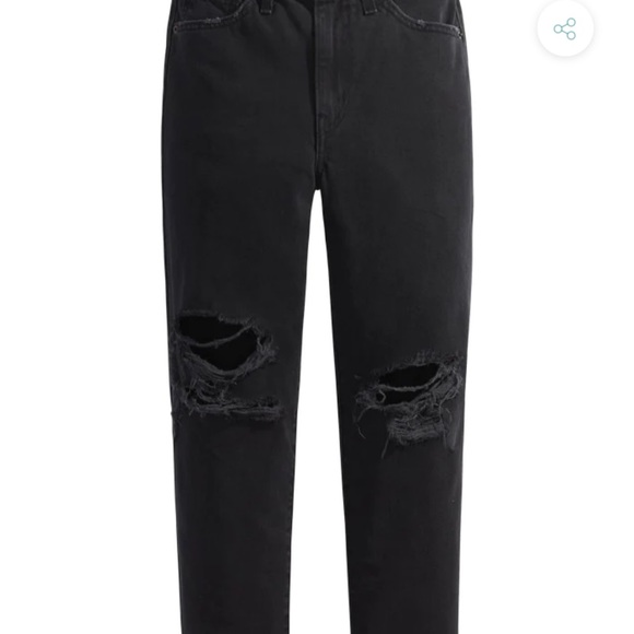 Levi's Women's High Rise Tapered Leg Mom Jeans - Black 30-29 - Picture 9 of 12